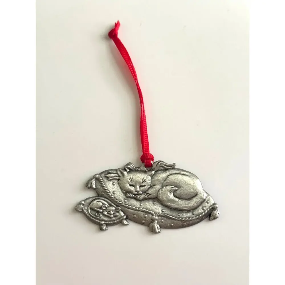 Madison Ave Night Before Christmas NotA Creature Was Stirring Cat Mouse Ornament